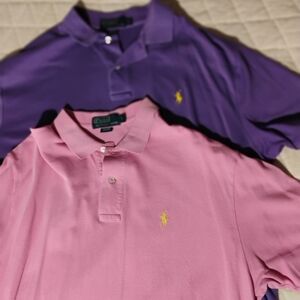 Polo by Ralph Lauren Men's Shirts in Purple and Pink